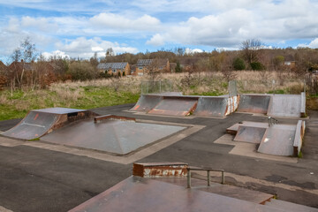 Skate Park near a housing estate in Houghton-le-Spring, UK.