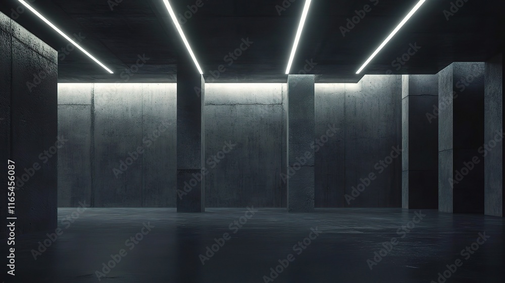 Poster dark concrete background with ample copy space for text
