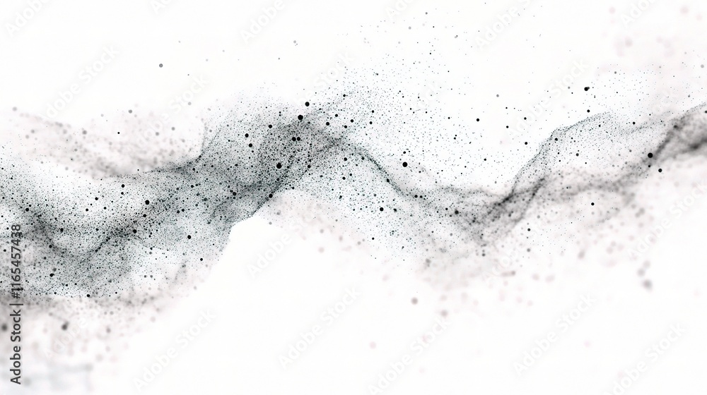 Poster futuristic abstract background with dynamic big data visualization