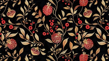 pomegranate seamless pattern wallpaper