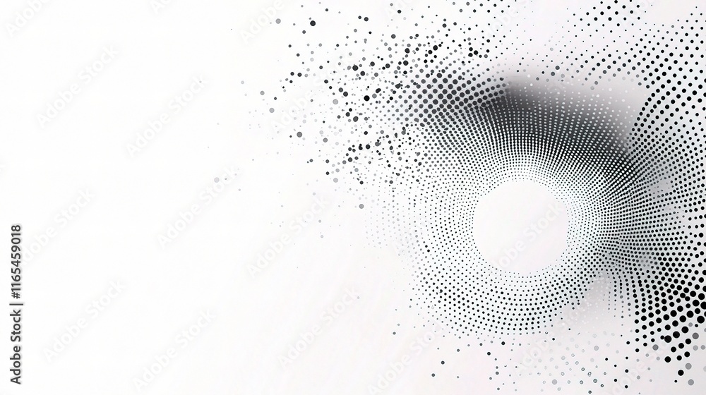 Poster abstract white vector background with halftone design elements