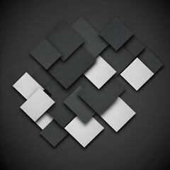 Obraz premium Abstract Black White Square Background Illustration