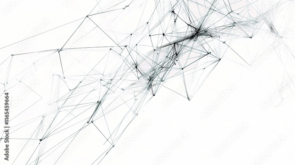 Aufkleber abstract geometric technology background with polygonal lines and mesh