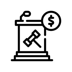 lectern line icon