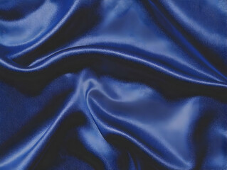 Fototapeta premium Deep Blue Satin Drape Abstract Background
