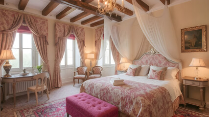 Chambre d'hôtel romantique