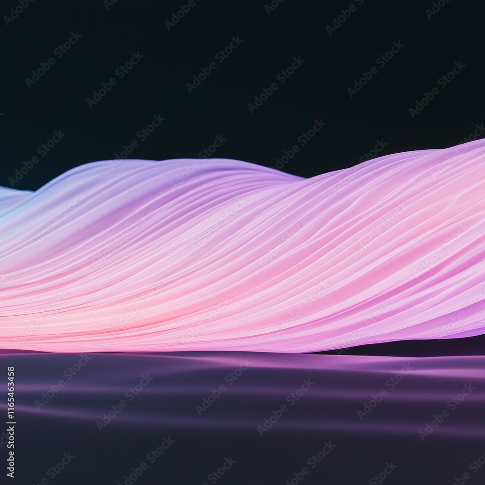 Poster abstract purple waves flowing fabric texture 3d render background presentation