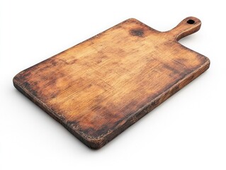 Fototapeta premium Wooden Cutting Board on White Surface
