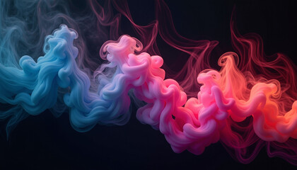 Fototapeta premium Abstract Ink Swirls in Vibrant Colors