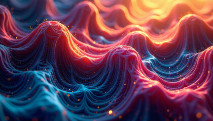 Obraz premium Abstract Colorful Digital Wave Texture Design