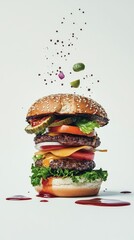 A Majestic Gourmet Burger, A Culinary Masterpiece