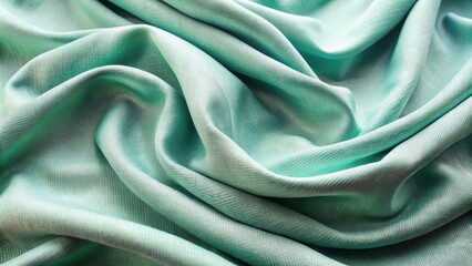 Abstract Draped Fabric with Soft and Gentle Folds in a Light Green Hue