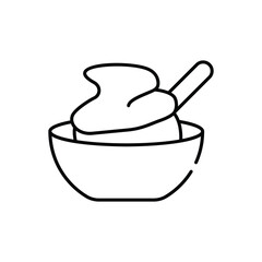 Yogurt vector icon