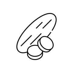 Cucumber vector icon