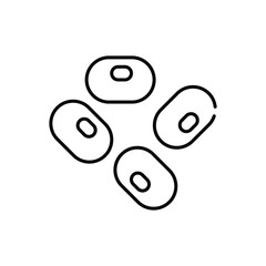 Green beans vector icon