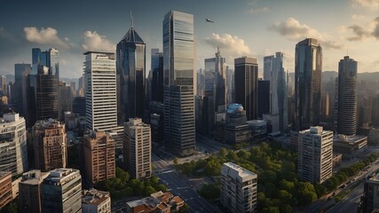Obraz premium cityscape_hyperrealistic