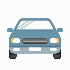 Modern Flat Car Illustration for Transportation, Automotive, and Design Projects