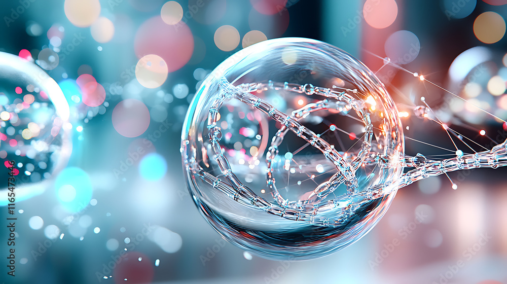 Poster captivating science experiment bubbles in motion laboratory digital art vibrant environment close-up