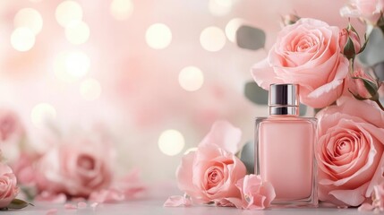 Pink roses and delicate perfume: a scent of romance and serenity.