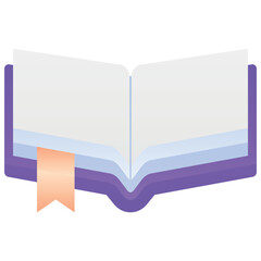 Gradient color illustration for Open book