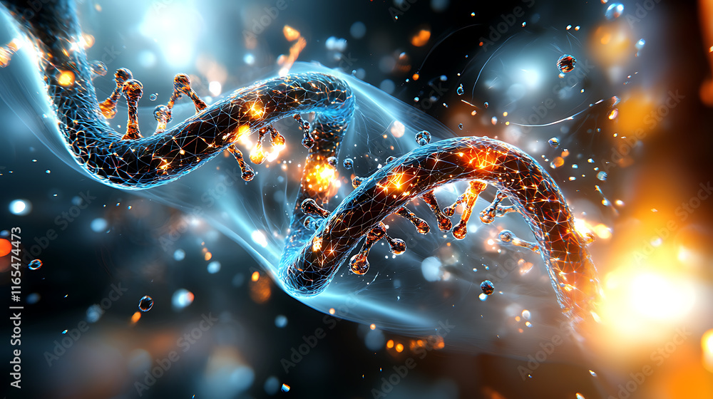 Poster dynamic dna structure laboratory setting scientific visualization digital environment macro viewpoin