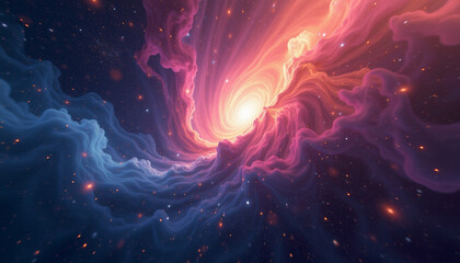 Cosmic Whirlpool Nebula: A Stunning Space Galaxy