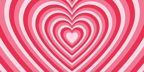 A mesmerizing design featuring concentric heart shapes in pink and red tones, symbolizing love, passion, and romance, ideal for Valentine's Day, wedding themes, or romantic greetings.