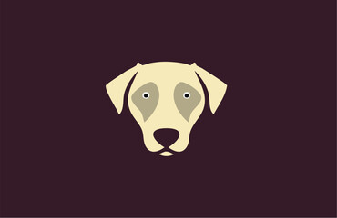 dog Animal Flat Logo Minimal 