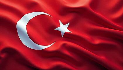 Obraz premium Turkish Flag - Detailed Image of the National Banner