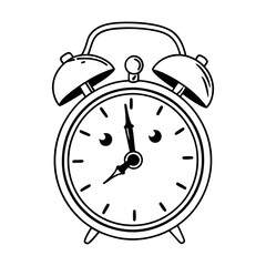 Smiling Face and Ringing Bells in Black and White