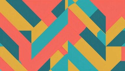 Bright geometric patterns create a lively and colorful desktop background enhancing creativity and inspiration in a workspace setting