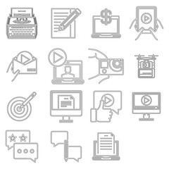 Blogger icons set Outline
business icons set
set of icons
business and icons