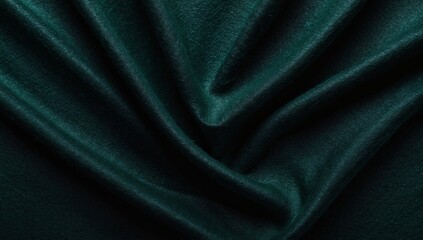 Fototapeta premium Elegant velvet fabric draped against a black backdrop creating a rich texture that captivates the senses in a timeless display of luxury and depth
