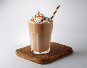 milo milkshake in the white background studio shot