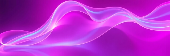 Fototapeta premium Futuristic Glowing Waves Banner with Abstract Wavy Light Shapes