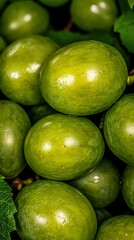 Fresh Green Grapes Bunch  Closeup  Texture  Food Photography