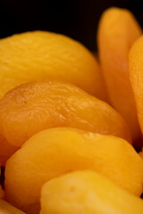 sweet dried fruits dried pieces of pitted apricots