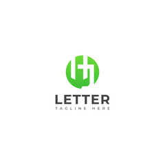 Creative HJ, JH letter logo design template elements. Modern abstract digital alphabet letter logo.