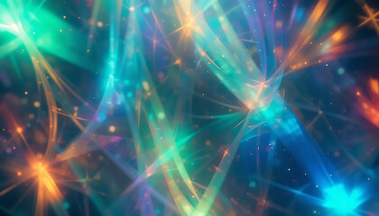 Fototapeta premium Abstract Cosmic Nebula: A Symphony of Light and Color