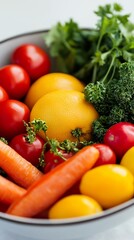 Colorful Fresh Produce in a Bowl - A Healthy and Vibrant Display