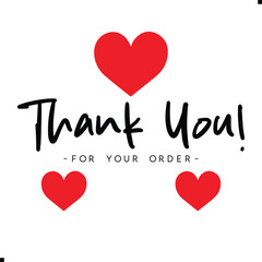 Thank You for Your Order. Elegant Thank You for Your Order Design with Stylish Graphics. Sophisticated Thank You for Your Purchase Image with Modern Elements. Chic Thank You for Your Order Graphic