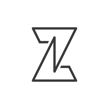 recommend clip art: the logo consists of the letter Z N mono line. Abstract, outline and elegant.