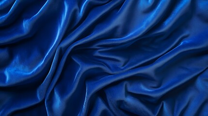 Fototapeta premium Draped Blue Velvet Fabric Soft Texture Background