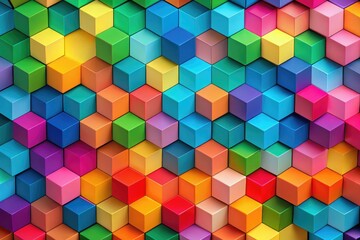 Obraz premium Abstract Hexagon Cube Pattern - Corporate Business Book Cover