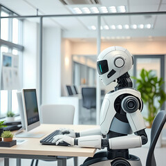 office work with smart robot service