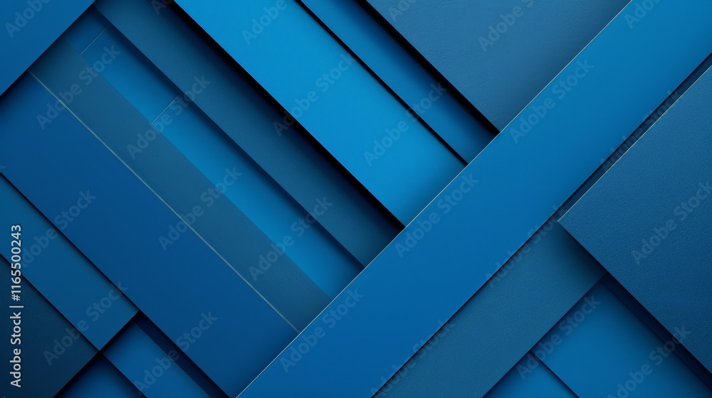 Aufkleber modern blue abstract background featuring overlapping geometric shapes creating a dynamic and visual