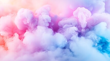 Fototapeta premium Abstract pastel colored smoke clouds background.