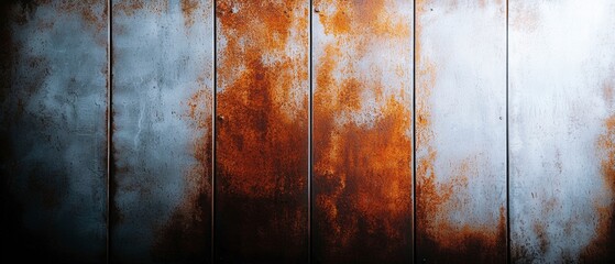 Rusty Metal Wall Texture  Grunge Background  Industrial Design  Abstract Steel