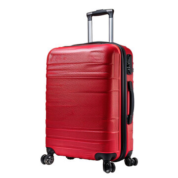 Una maleta en fondo blanco