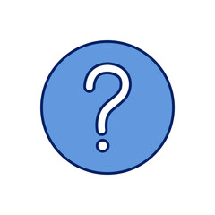 Question mark vector icon, flat design question symbol.